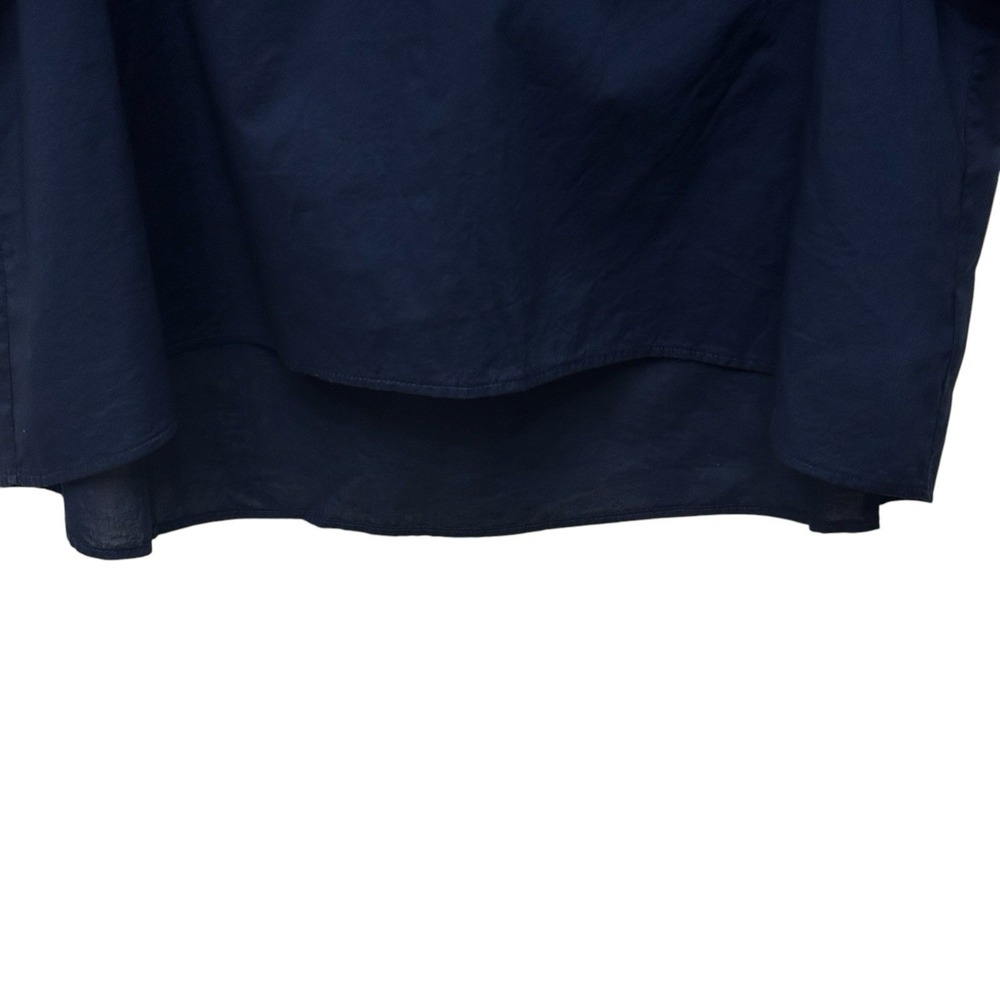 The Pioneer Woman V-Neck Tie Cuff High Low Blouse Women's Size XXL Blue - Picture 4 of 9